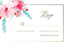 In bloom - RSVP card